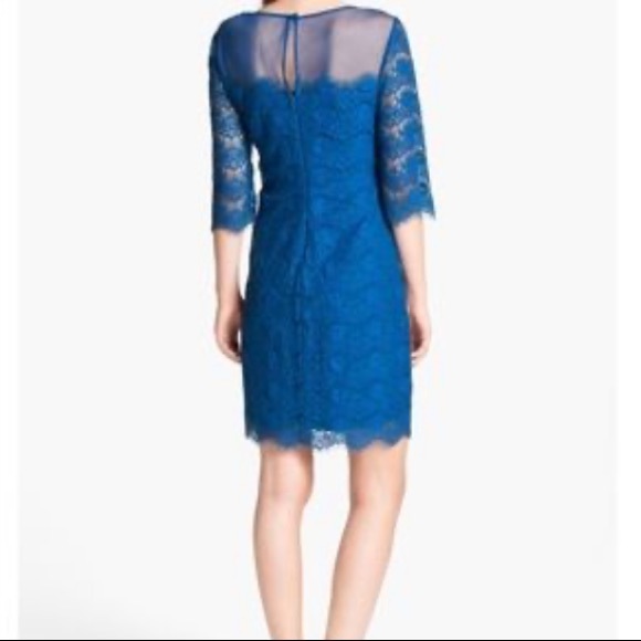 EUC Navy lace dress Max & Cleo sz 4 - Picture 2 of 8